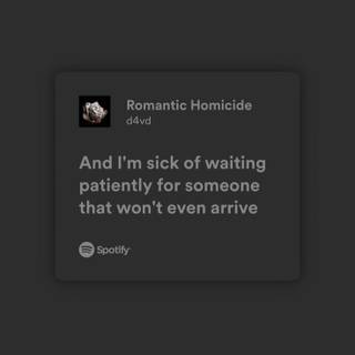 Romantic Homicide wallpaper