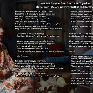Taylor Swift We Are Never Ever Getting Back Together desktop wallpaper