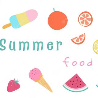 Cute summer foods wallpaper