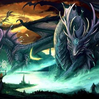 Giant dragon wallpaper