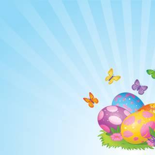 Yellow Easter eggs wallpaper