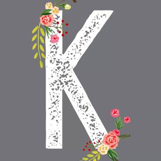 Cute letter K wallpaper