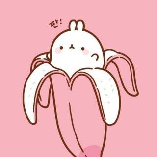 Molang pink wallpaper