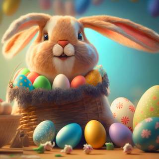 Happy Easter animal wallpaper