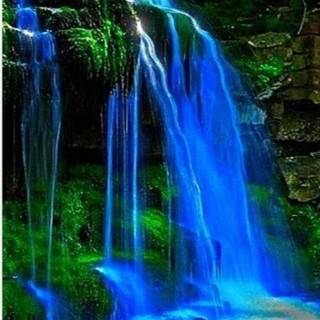 Blue waterfall wallpaper