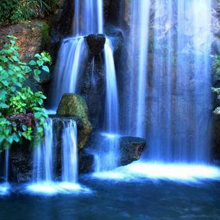 Blue waterfall wallpaper