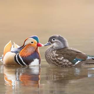 Mandarin ducks wallpaper