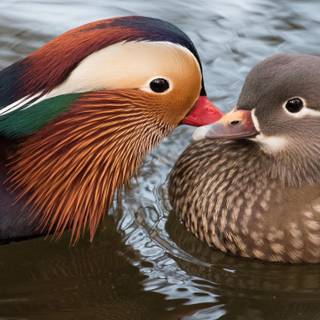 Mandarin ducks wallpaper