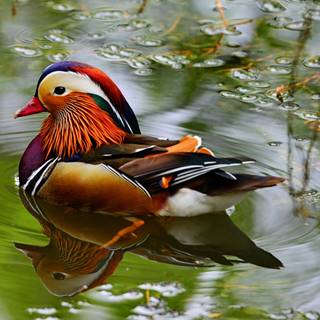Mandarin ducks wallpaper