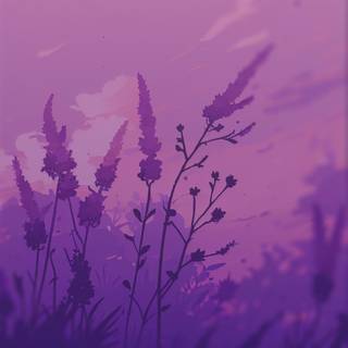 Purple spring aesthetic wallpaper
