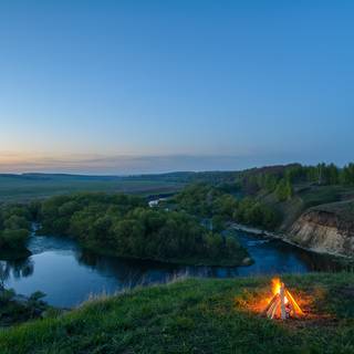 Campfire spring wallpaper