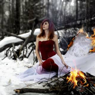 Campfire spring wallpaper