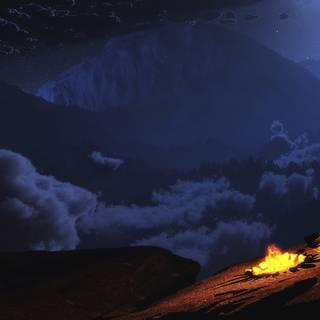 Campfire spring wallpaper