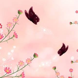 Light spring colour flower wallpaper