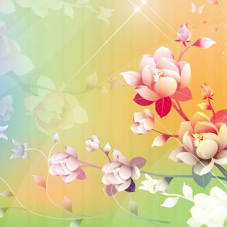 Light spring colour flower wallpaper