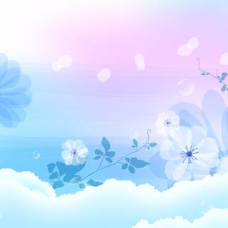 Light spring colour flower wallpaper