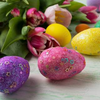 Glittery Easter wallpaper