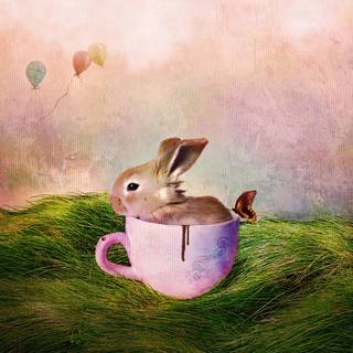 Easter bunny desktop wallpaper