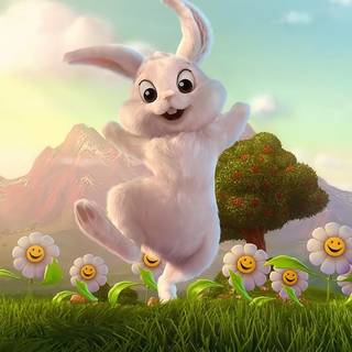 Easter bunny desktop wallpaper