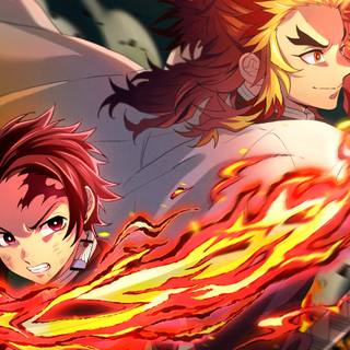 Rengoku & Tanjiro wallpaper