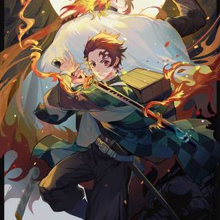 Rengoku & Tanjiro wallpaper