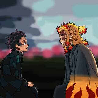 Rengoku & Tanjiro wallpaper