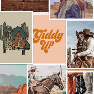 Summer cowgirl wallpaper