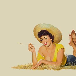 Summer cowgirl wallpaper