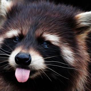 Cute spring racoon wallpaper