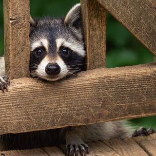 Cute spring racoon wallpaper