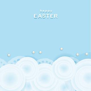 Aesthetic blue Easter wallpaper