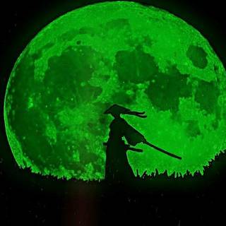 Green samurai wallpaper