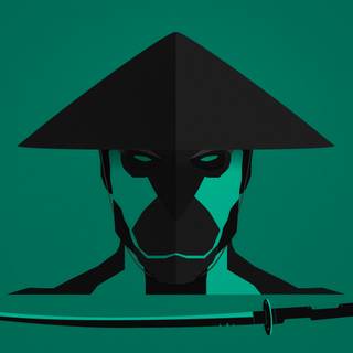 Green samurai wallpaper