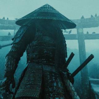 Green samurai wallpaper