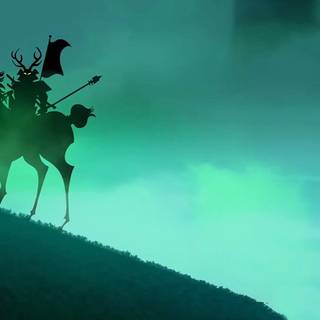 Green samurai wallpaper