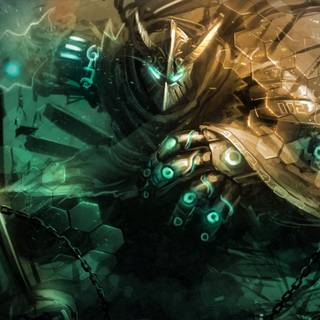 Green samurai wallpaper