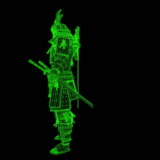 Green samurai wallpaper
