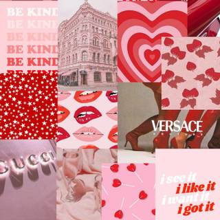 Heart collage wallpaper