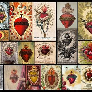Heart collage wallpaper