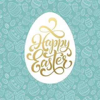 Happy Easter gold wallpaper