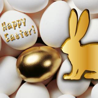 Happy Easter gold wallpaper