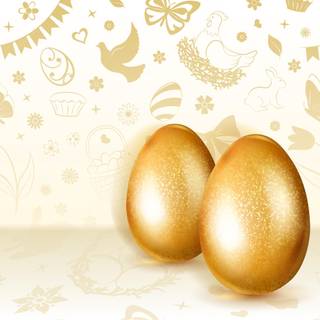 Happy Easter gold wallpaper