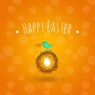 Happy Easter gold wallpaper