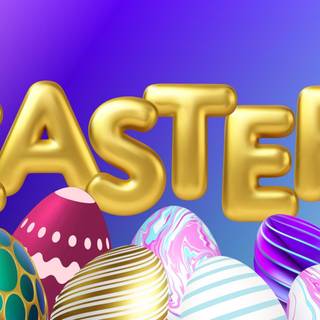 Happy Easter gold wallpaper