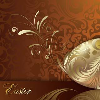 Happy Easter gold wallpaper