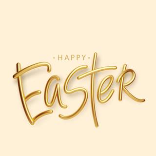 Happy Easter gold wallpaper