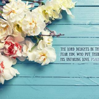 Laptop spring Bible verses wallpaper