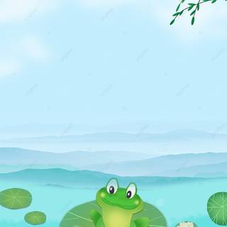 Spring frogs wallpaper