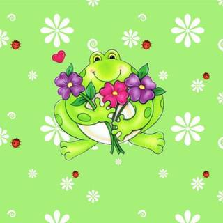 Spring frogs wallpaper
