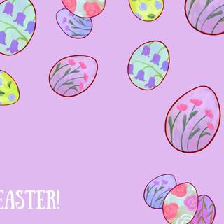 Pink Easter collage wallpaper